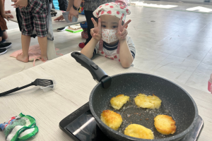 ハッシュドポテト作り