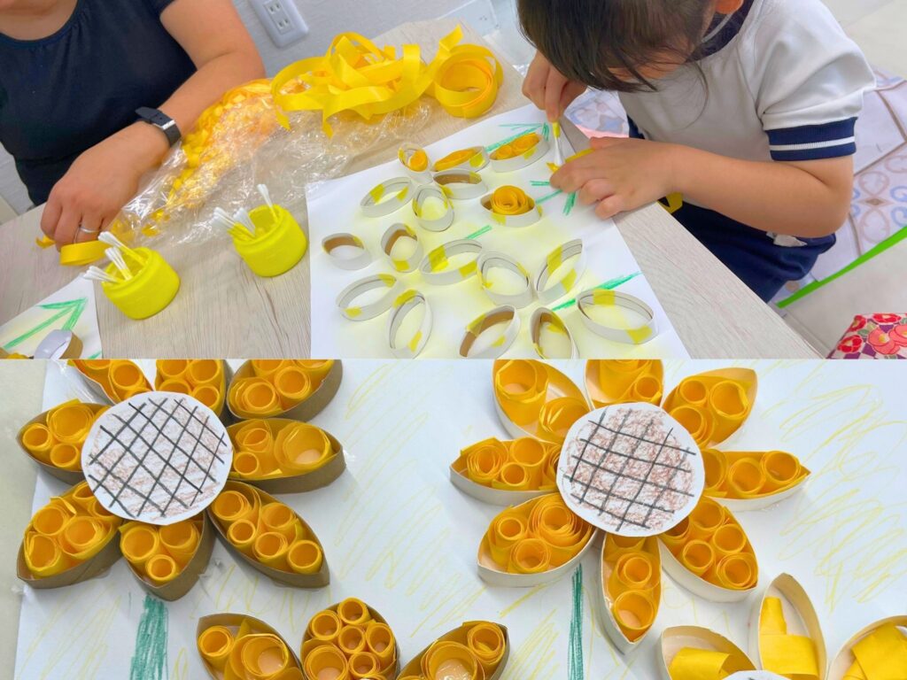 🌻ペーパークイリングでひまわりを咲かせよう🌻