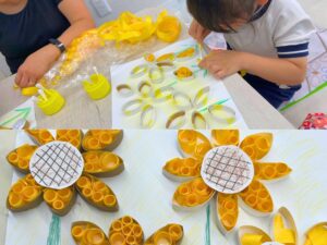 🌻ペーパークイリングでひまわりを咲かせよう🌻