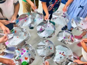 ひらがなでアルミホイル風船を作ろう🎈