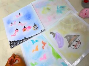 ばけたくんをパステルアートで描こう👻🎨