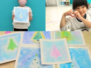 🎄クリスマスツリーのパステルアート🎄