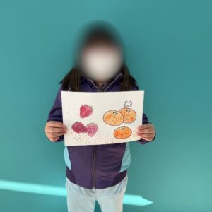 アボジリアートでみかんといちごを描こう🍊🍓