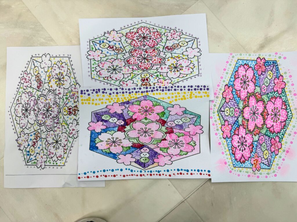 桜のアボリジニアート作品