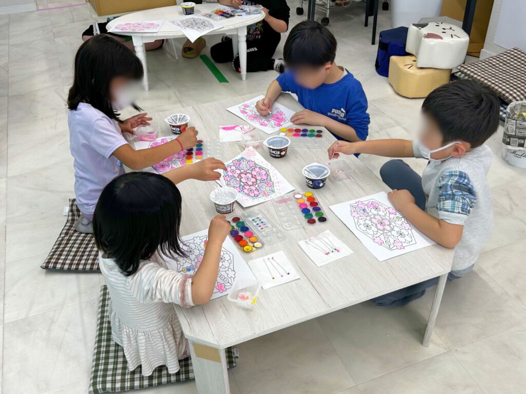 綿棒で広がる☆桜のアボリジニアート体験🌸