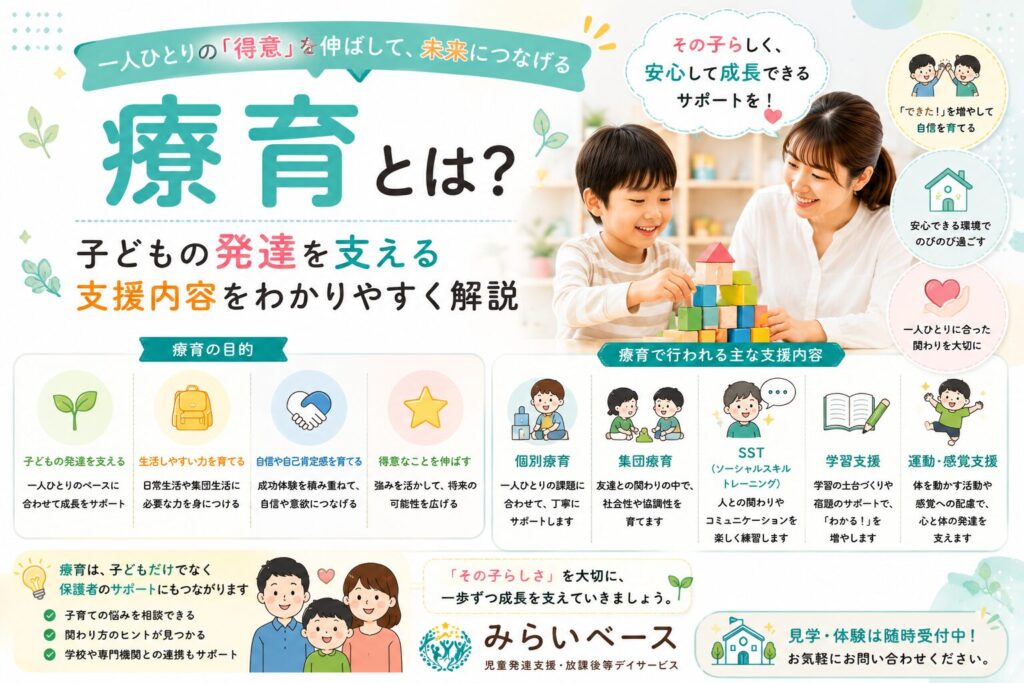 療育とは？子どもの発達を支える支援内容をわかりやすく解説