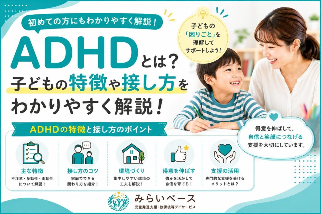 ADHDとは？子どもの特徴や接し方をわかりやすく解説