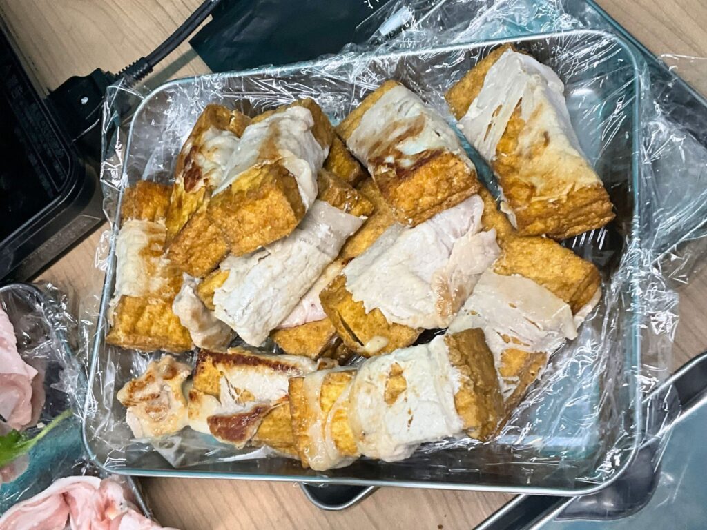 厚揚げの豚巻き照り焼き！