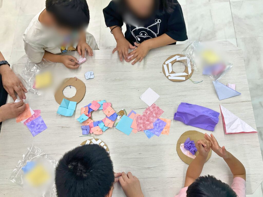 折り紙の紫陽花
