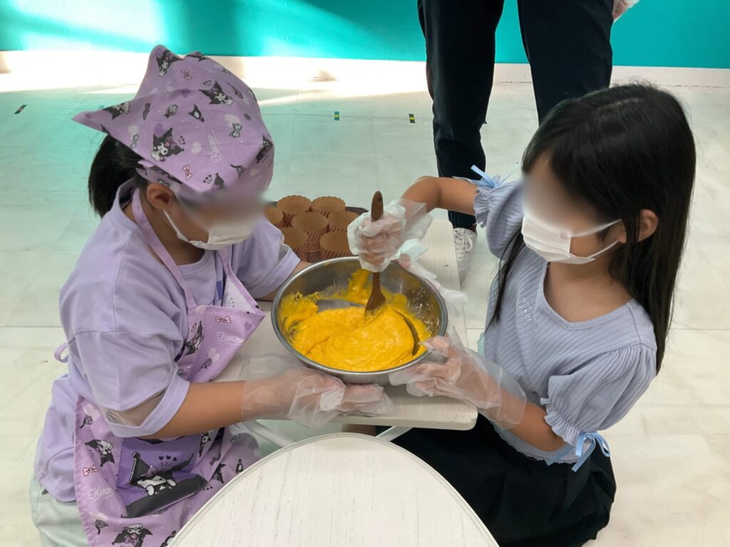 かぼちゃのカップケーキ作り🎃みんなで協力して楽しくクッキング！